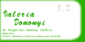 valeria domonyi business card