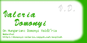 valeria domonyi business card
